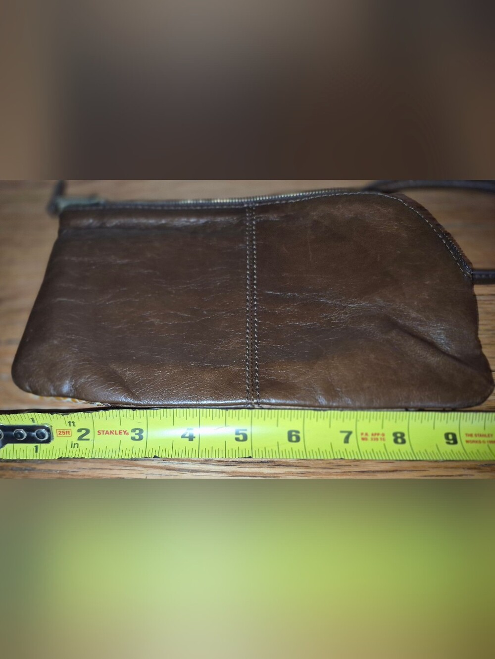 Hobo The Original Sable leather wristlet featuring a patchwork design in brown - Picture 11 of 12